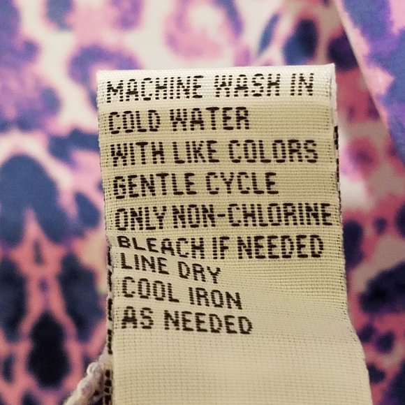 pink blue white sleeveless split back blouse tunic - Picture 5 of 5